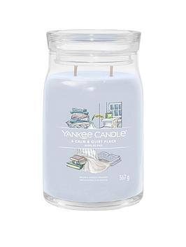 Product photograph of Yankee Candle Signature Large Jar Candle Ndash A Calm Amp Quiet Place from very.co.uk
