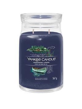 Product photograph of Yankee Candle Signature Large Jar Candle Ndash Lakefront Lodge from very.co.uk