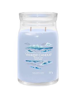 Product photograph of Yankee Candle Signature Large Jar Candle Ndash Ocean Air from very.co.uk