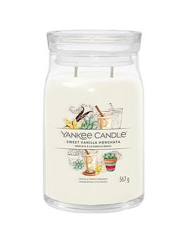 Product photograph of Yankee Candle Signature Large Jar Candle Ndash Vanilla Horchata from very.co.uk