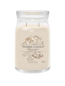 Product photograph of Yankee Candle Signature Large Jar Candle Ndash Warm Cashmere from very.co.uk