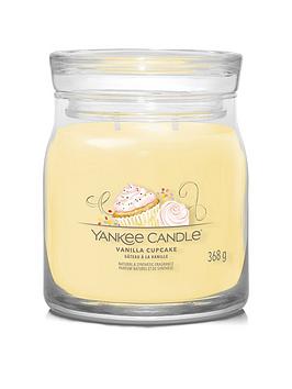 Product photograph of Yankee Candle Signature Medium Jar Candle Ndash Vanilla Cupcake from very.co.uk