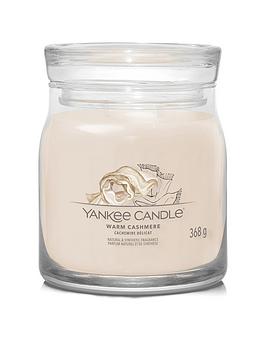 Product photograph of Yankee Candle Signature Medium Jar Candle Ndash Warm Cashmere from very.co.uk