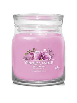 Product photograph of Yankee Candle Signature Medium Jar Candle Ndash Wild Orchid from very.co.uk