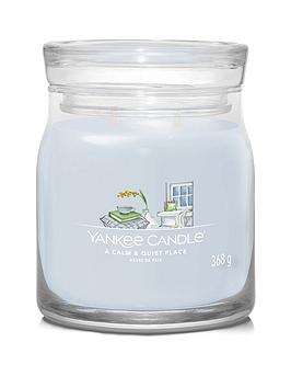 Product photograph of Yankee Candle Signature Medium Jar Candle Ndash A Calm Amp Quiet Place from very.co.uk