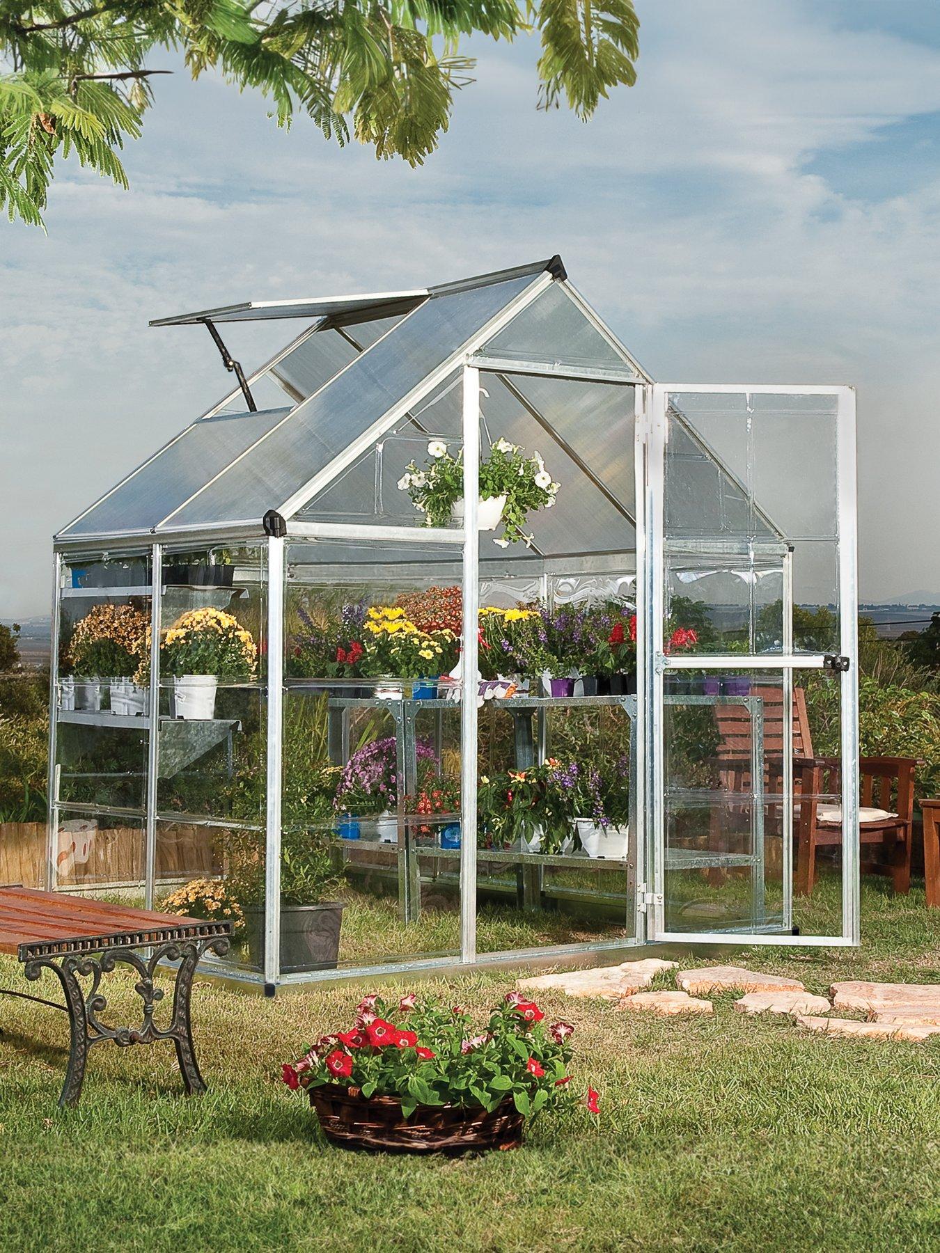 Product photograph of Palram Hybrid 6x4- Silver from very.co.uk