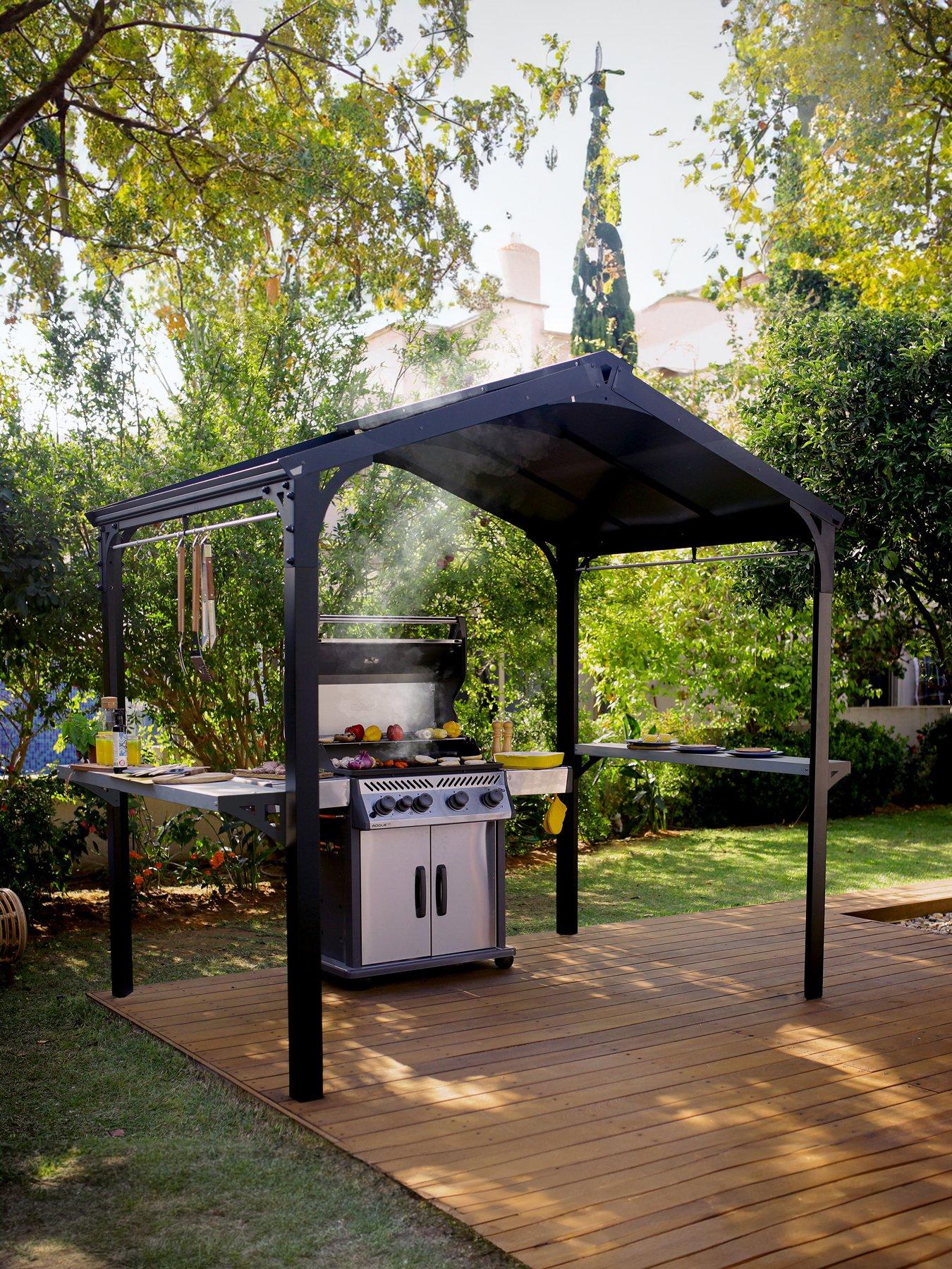 Palram Bbq Gazebo Garden Austin 2400- Black