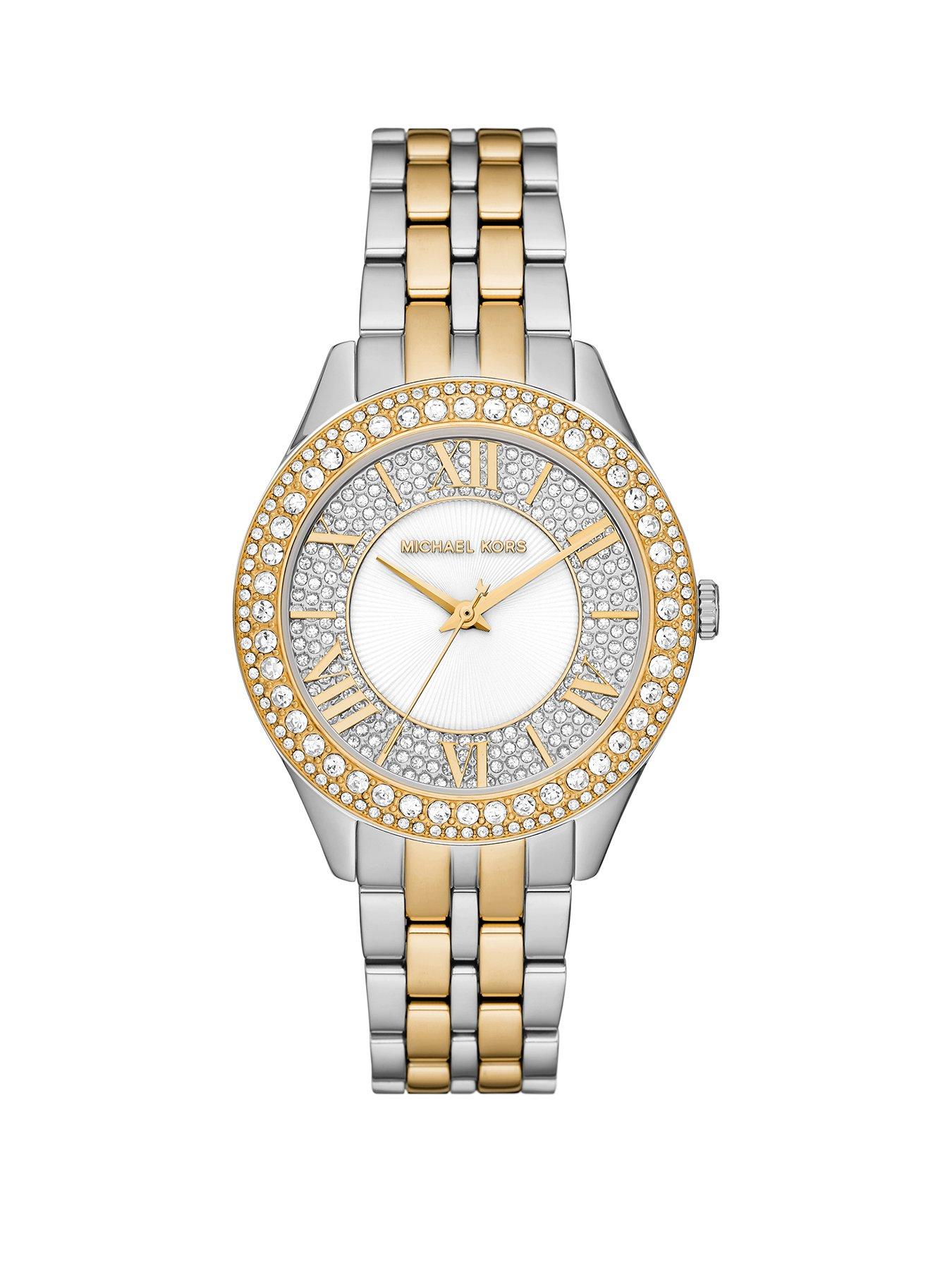 Image 1 of 1 of Michael Kors Harlowe Three-Hand Two-Tone Stainless Steel Watch