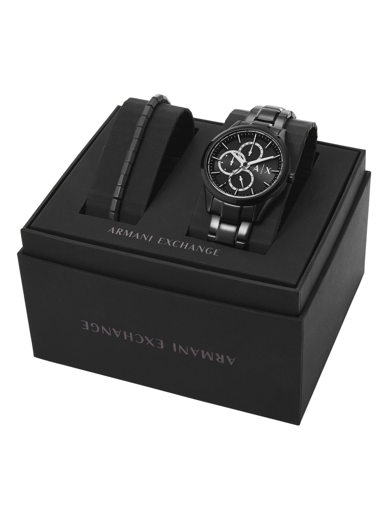 Image 3 of 4 of Armani Exchange Multifunction Black Stainless Steel Watch and Bracelet Set (VERY Exclusive)