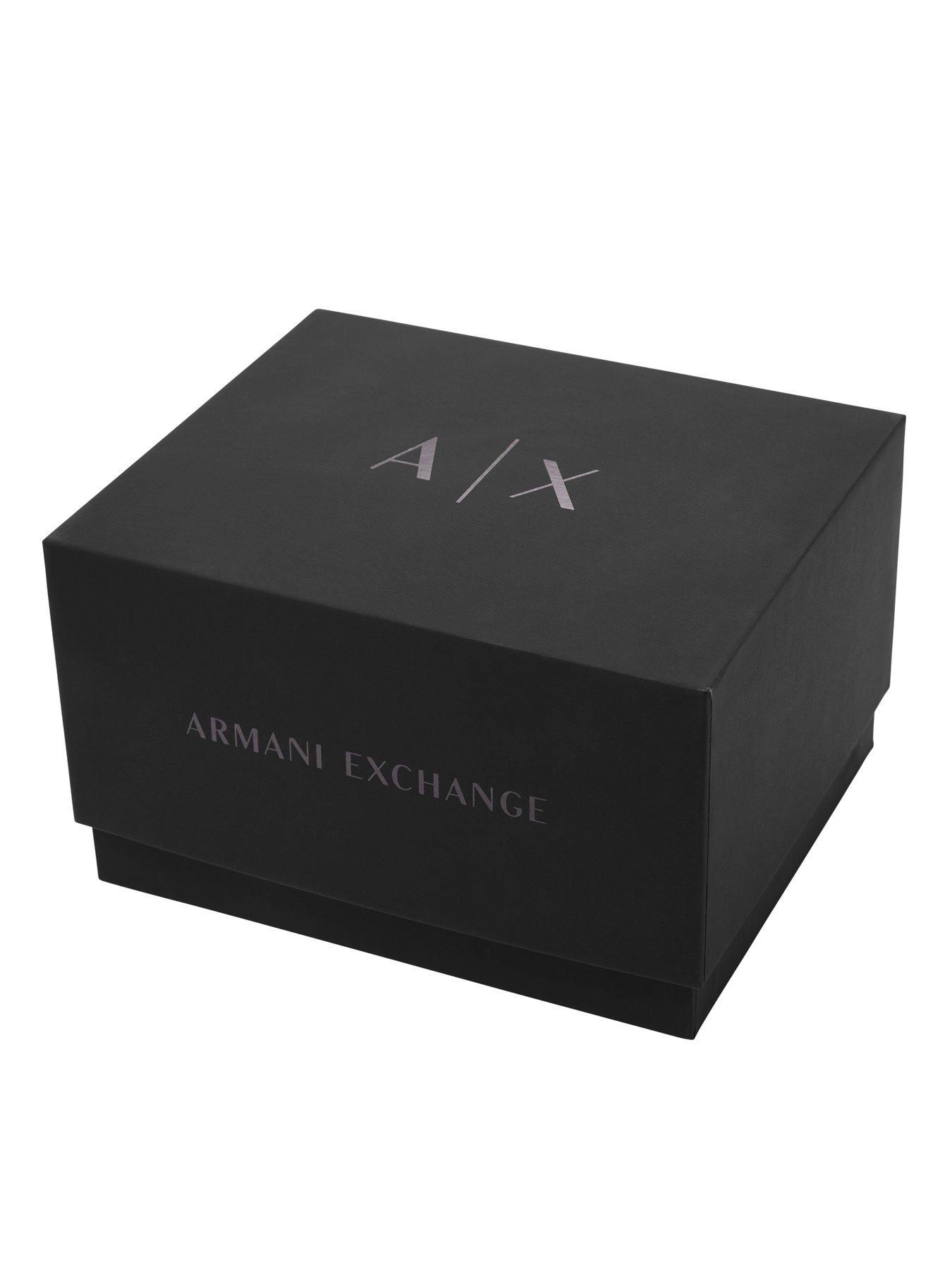 Image 4 of 4 of Armani Exchange Multifunction Black Stainless Steel Watch and Bracelet Set (VERY Exclusive)