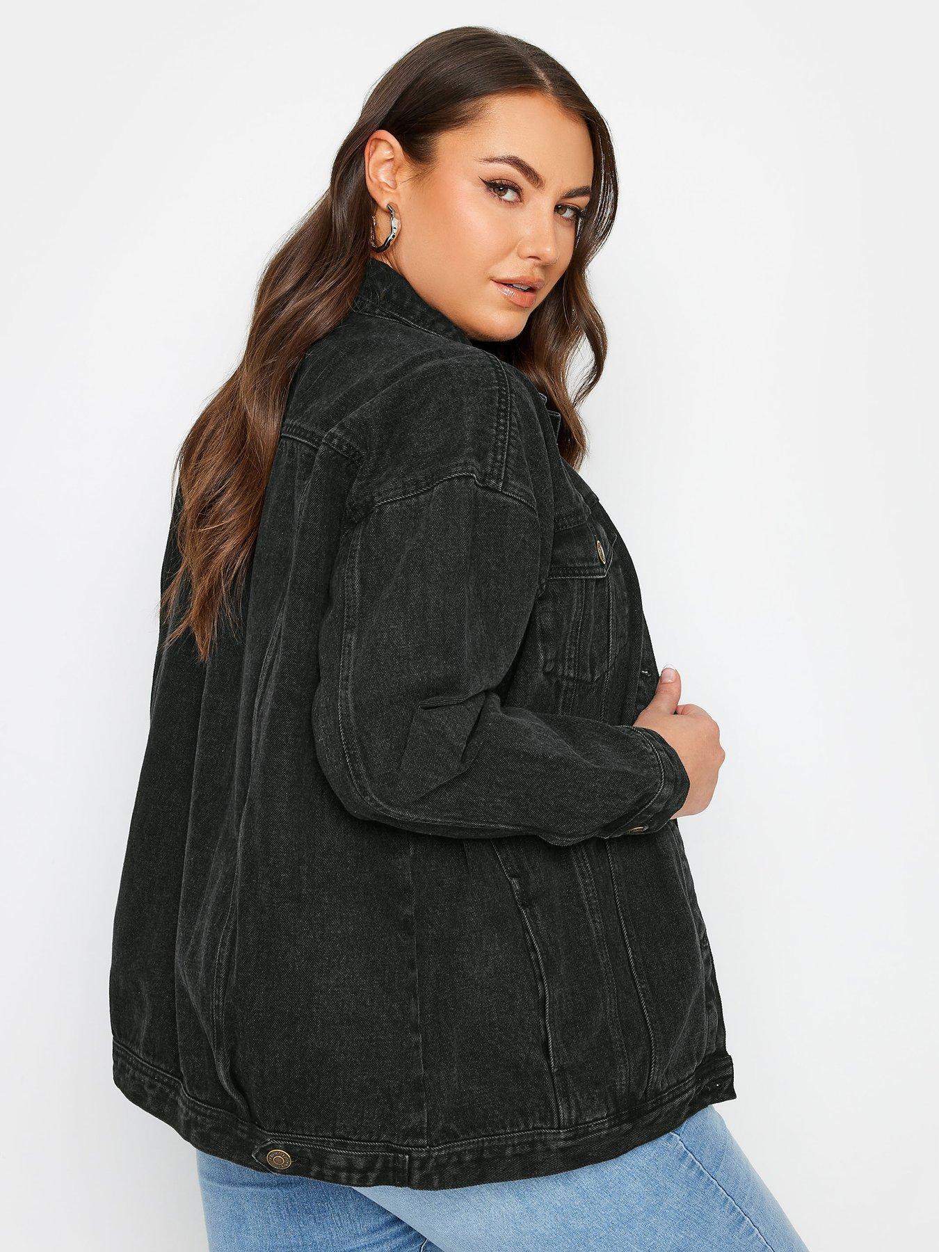 Wash black denim jacket sales