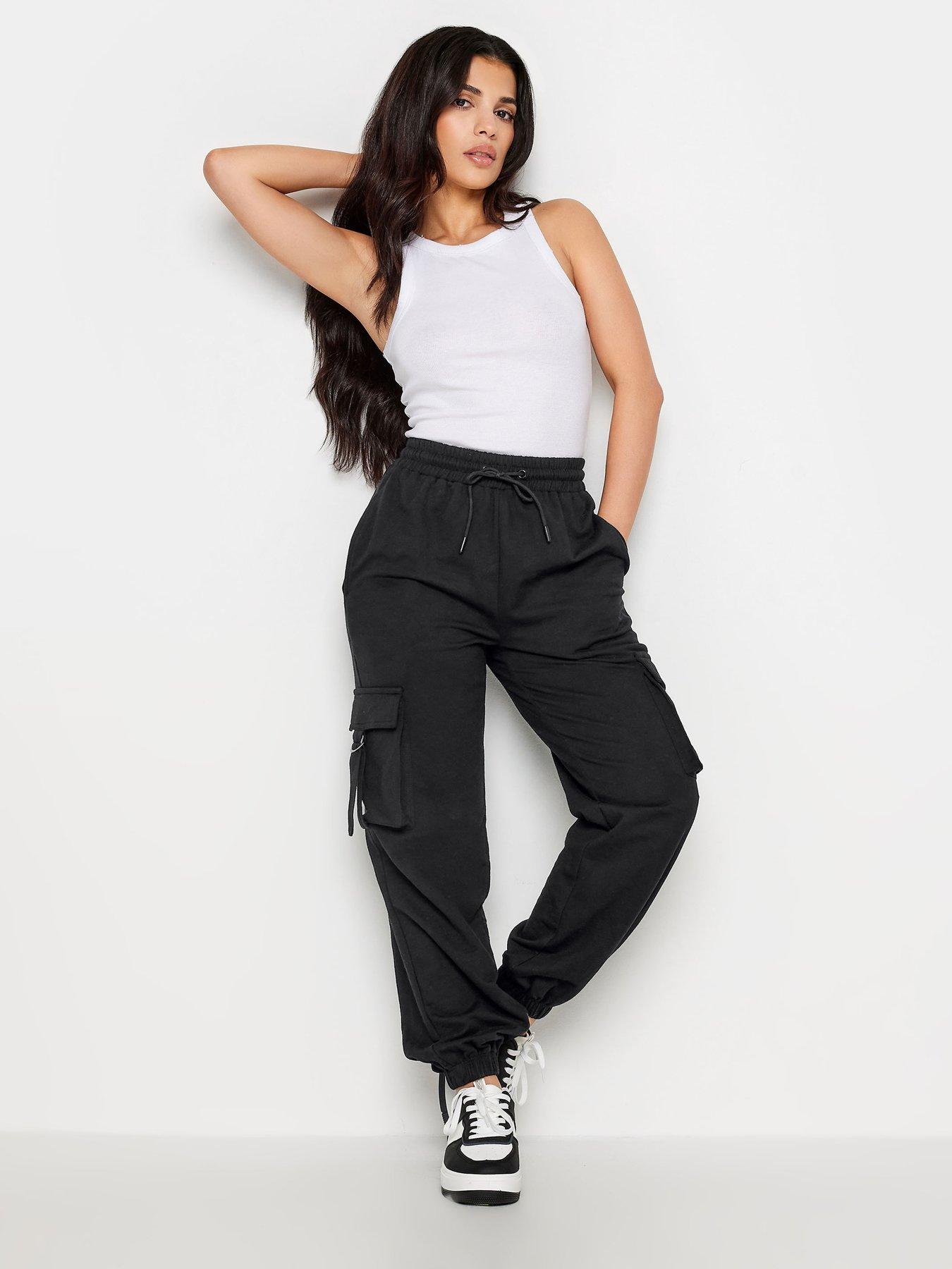 Image 3 of 4 of PixieGirl Petite Black Cargo Jogger