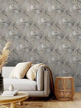 Product photograph of Rasch Paradise Palm Wallpaper - Taupe from very.co.uk