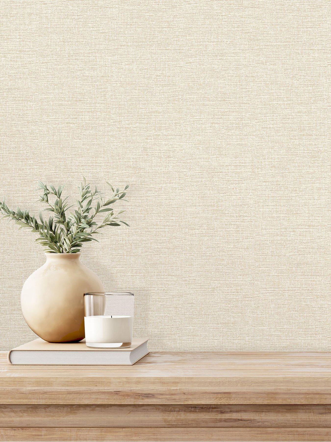 Product photograph of Rasch Linen Neutral Wallpaper from very.co.uk