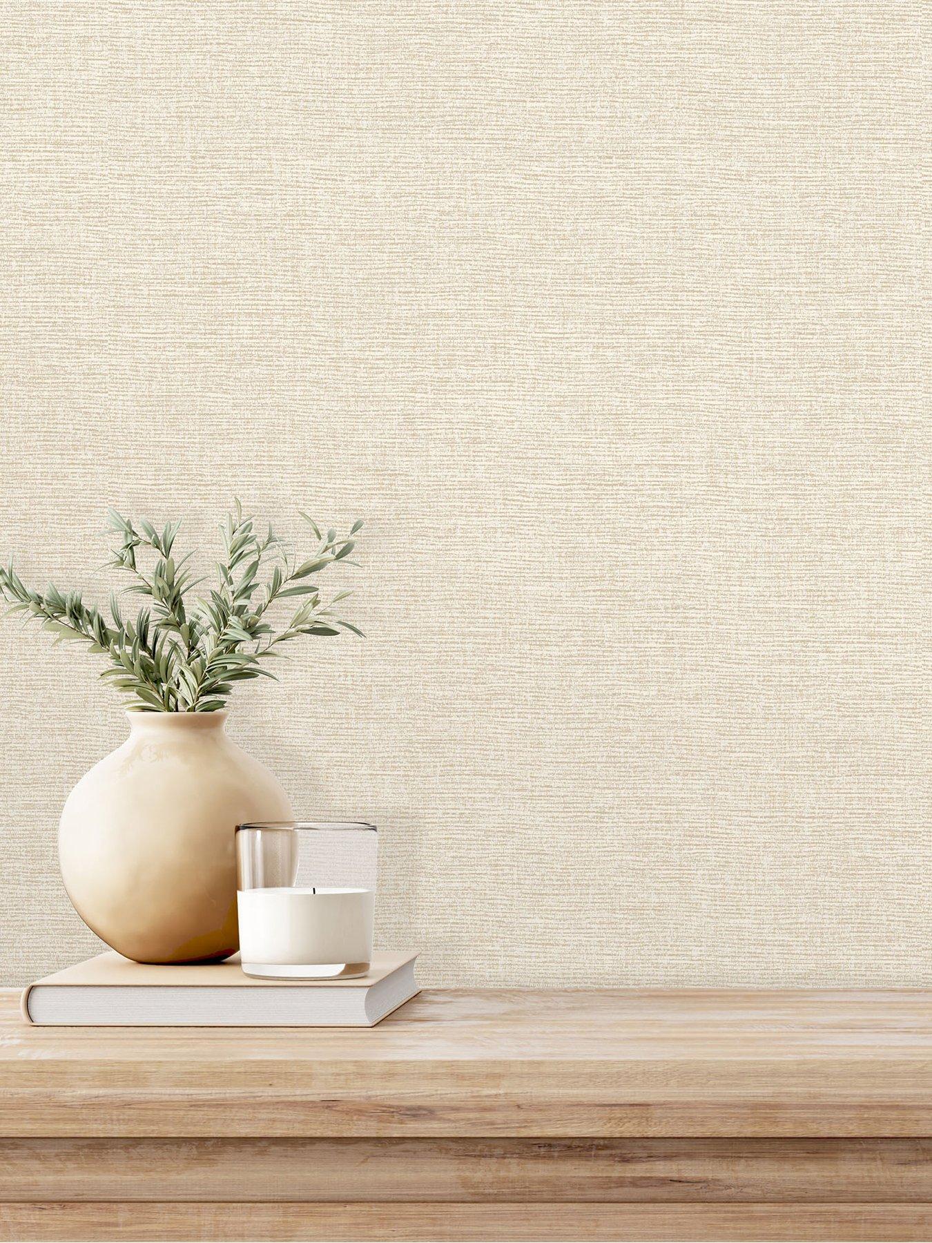Rasch Linen Neutral Wallpaper