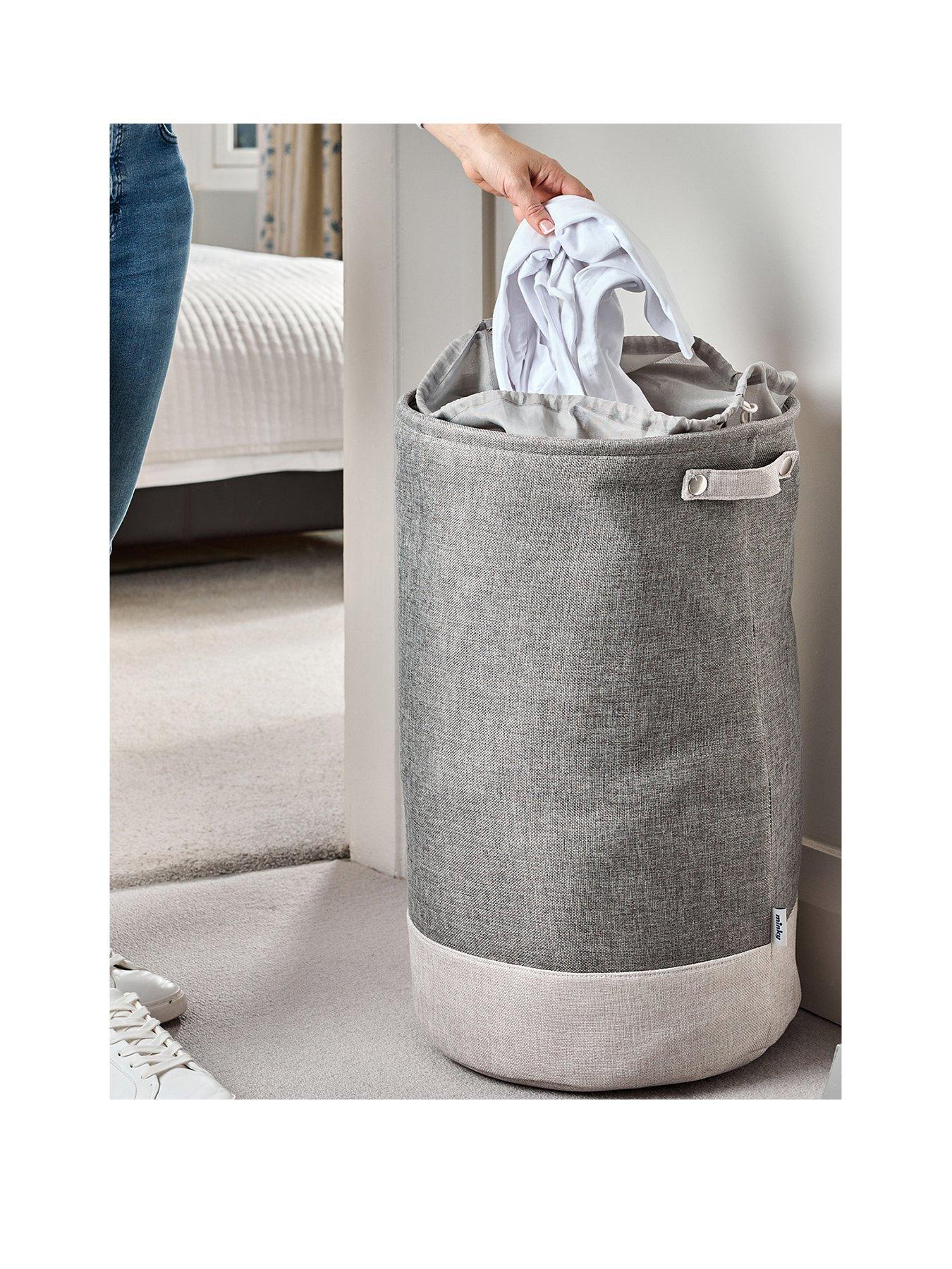 Product photograph of Minky Round Laundry Hamper - 94 Litre from very.co.uk