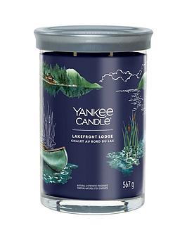 Product photograph of Yankee Candle Signature Large Tumbler Candle Ndash Lakefront Lodge from very.co.uk