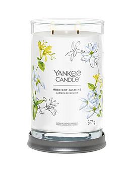 Product photograph of Yankee Candle Signature Large Tumbler Jar Candle Ndash Midnight Jasmine from very.co.uk