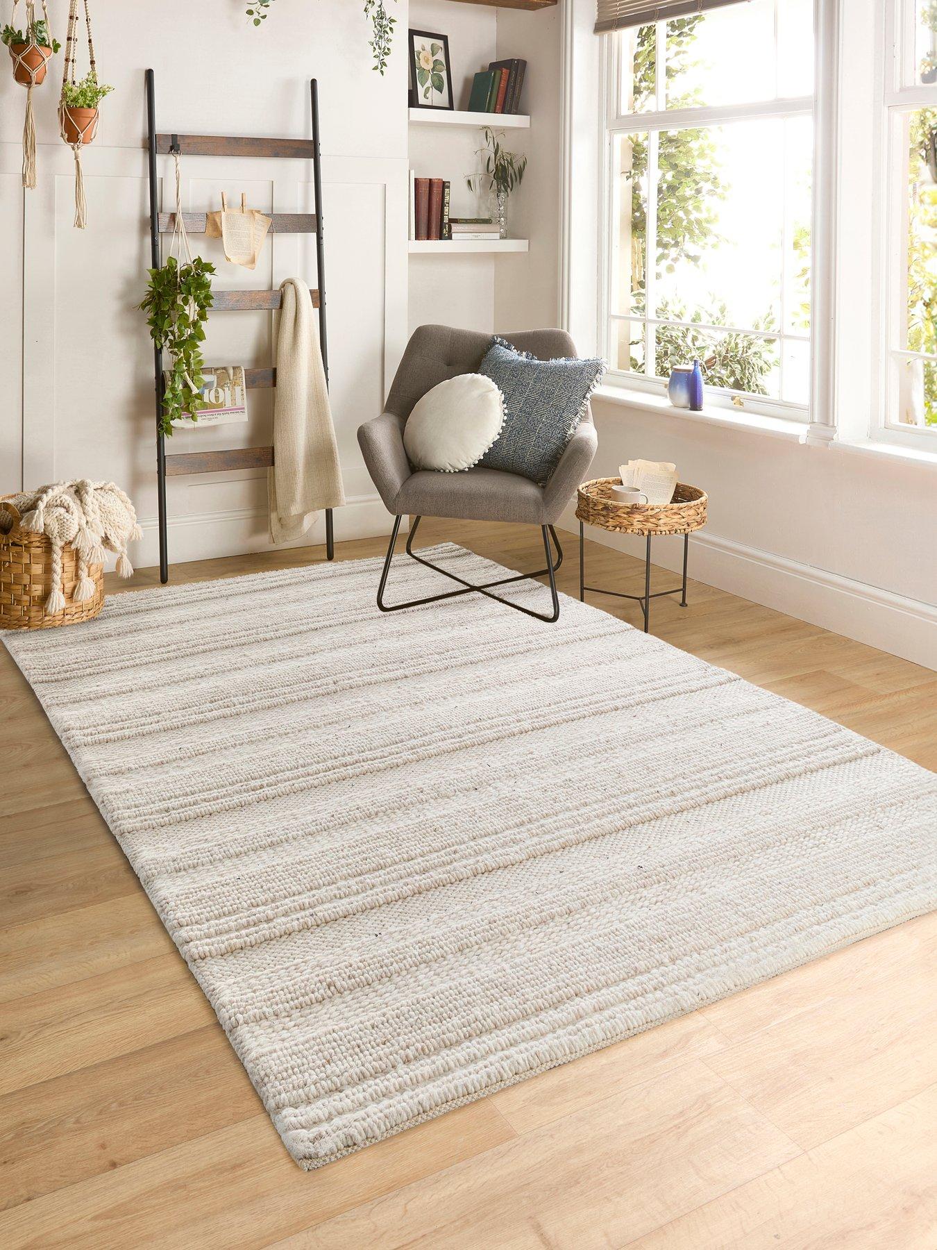 Very Home Chunky Knit Rug - Cream