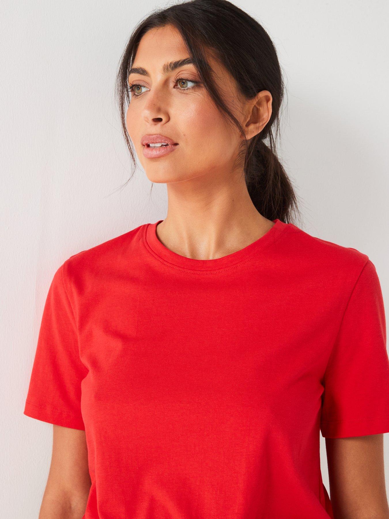 7943 Orange Crew Neck T-Shirt