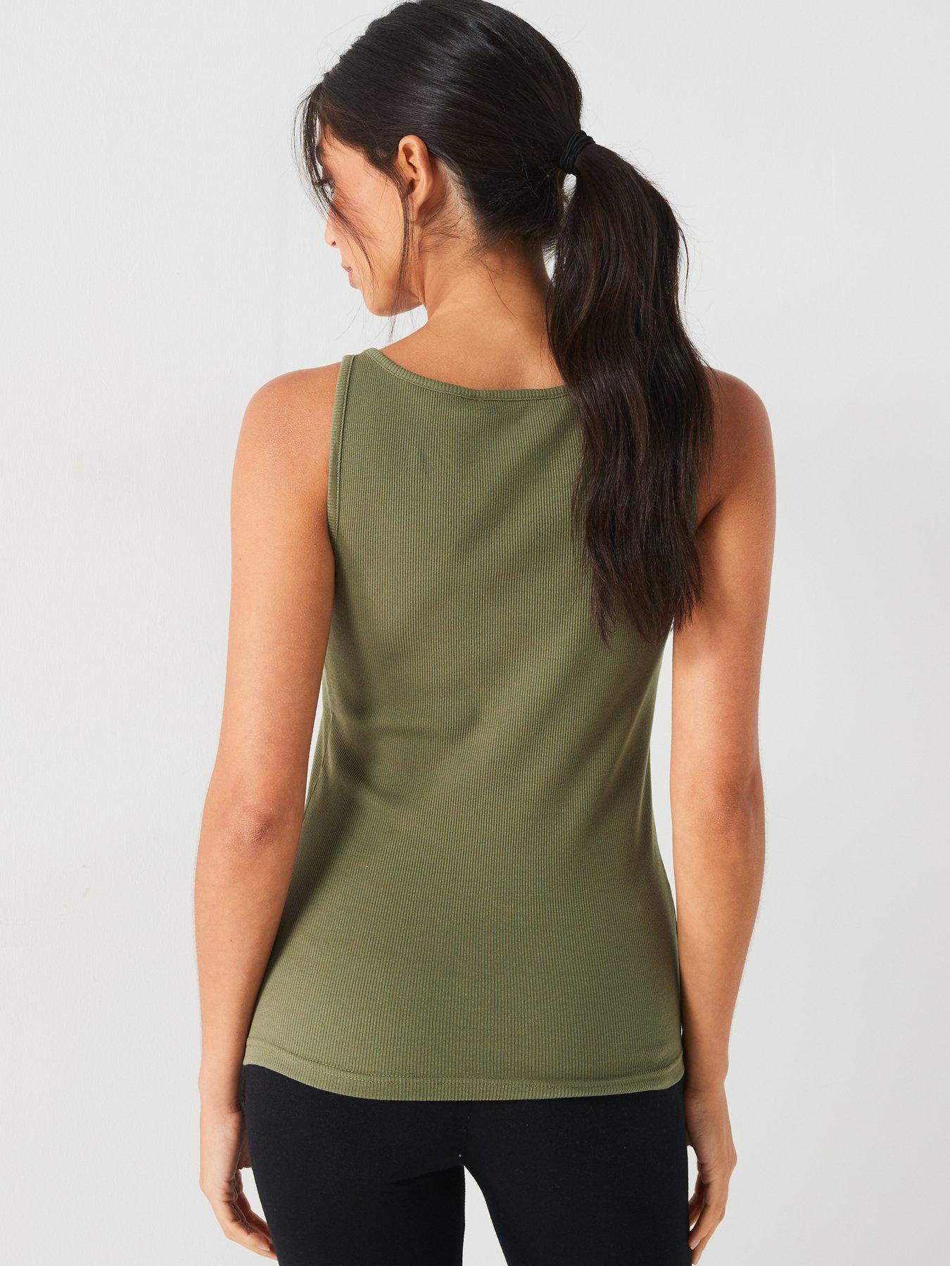 Image 2 of 5 of Everyday The Essential Rib Vest - Green