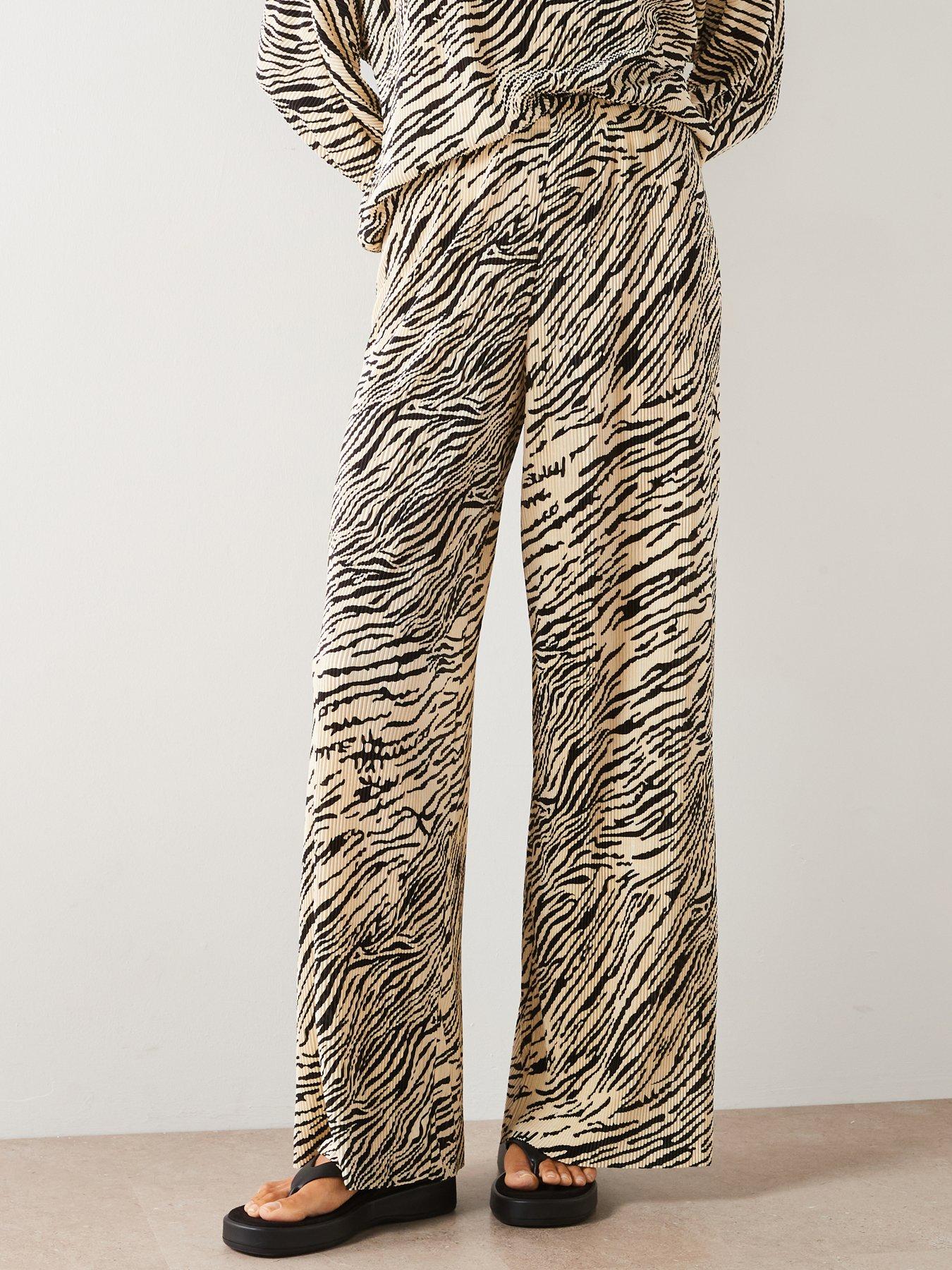 undefined Plisse Co Ord Bottoms - Print