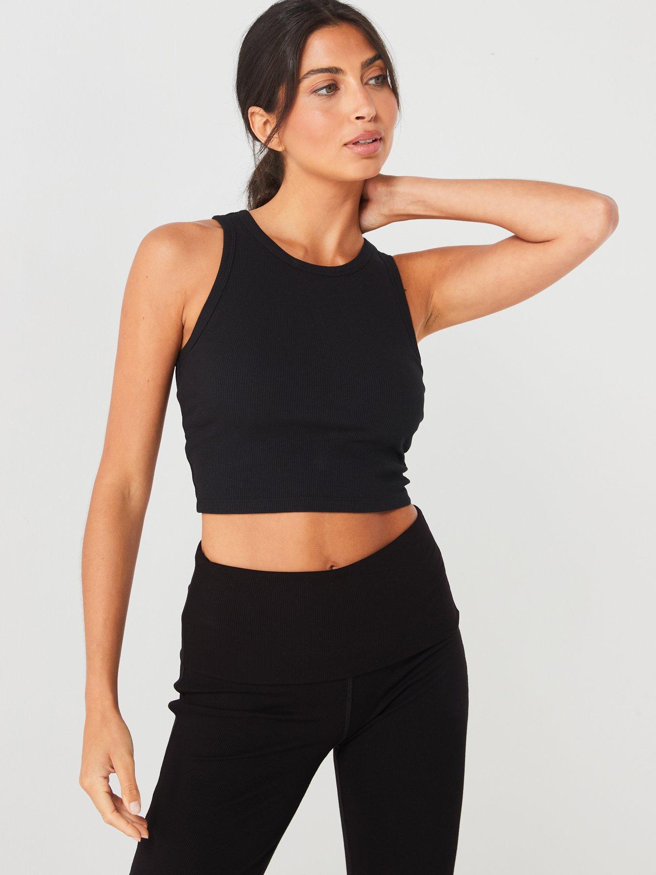 Image 4 of 6 of V by Very Ribbed Bralet With Bust Support - Black