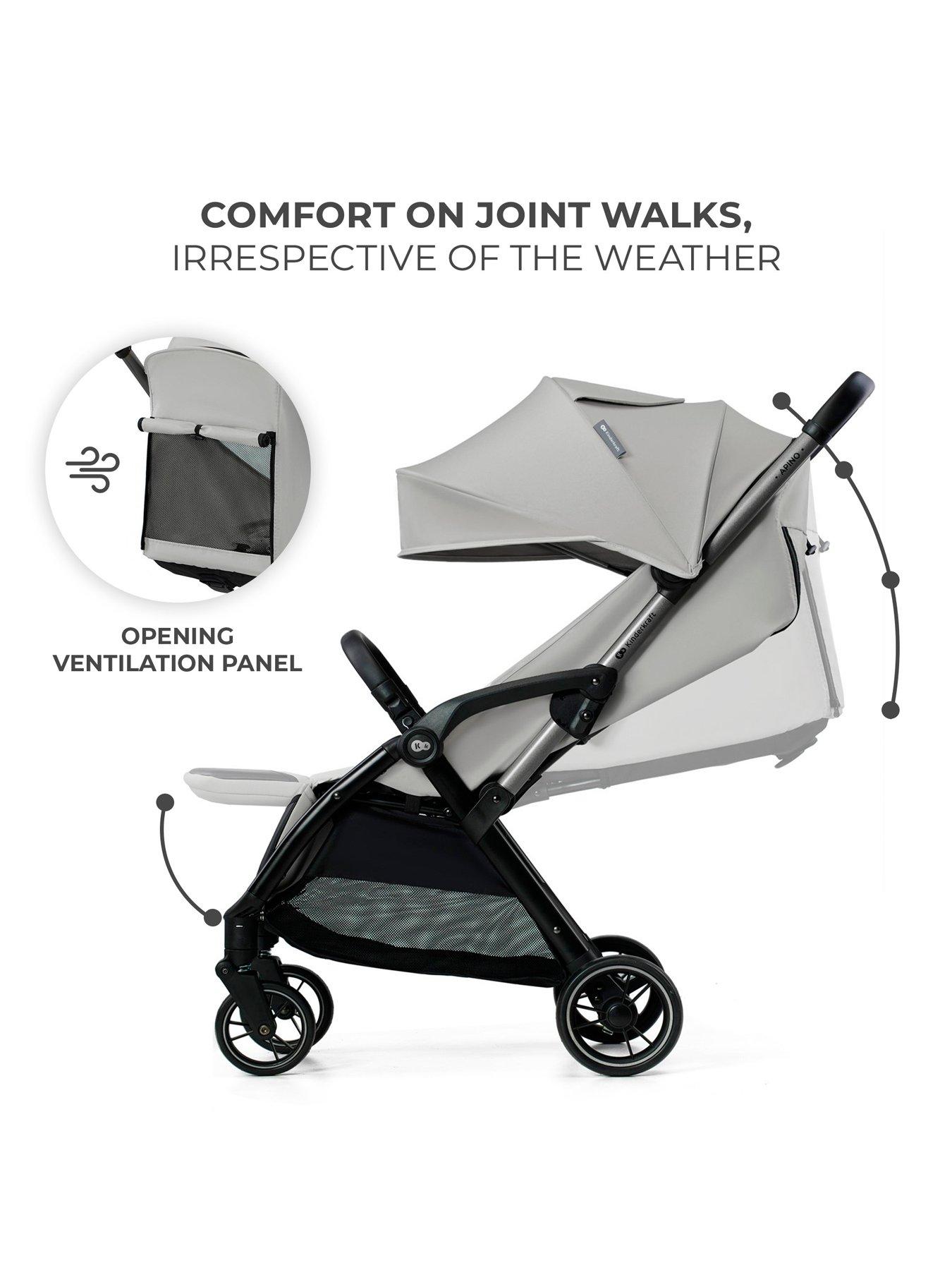 Image 2 of 7 of Kinderkraft Apino Compact Stroller - Dove Grey