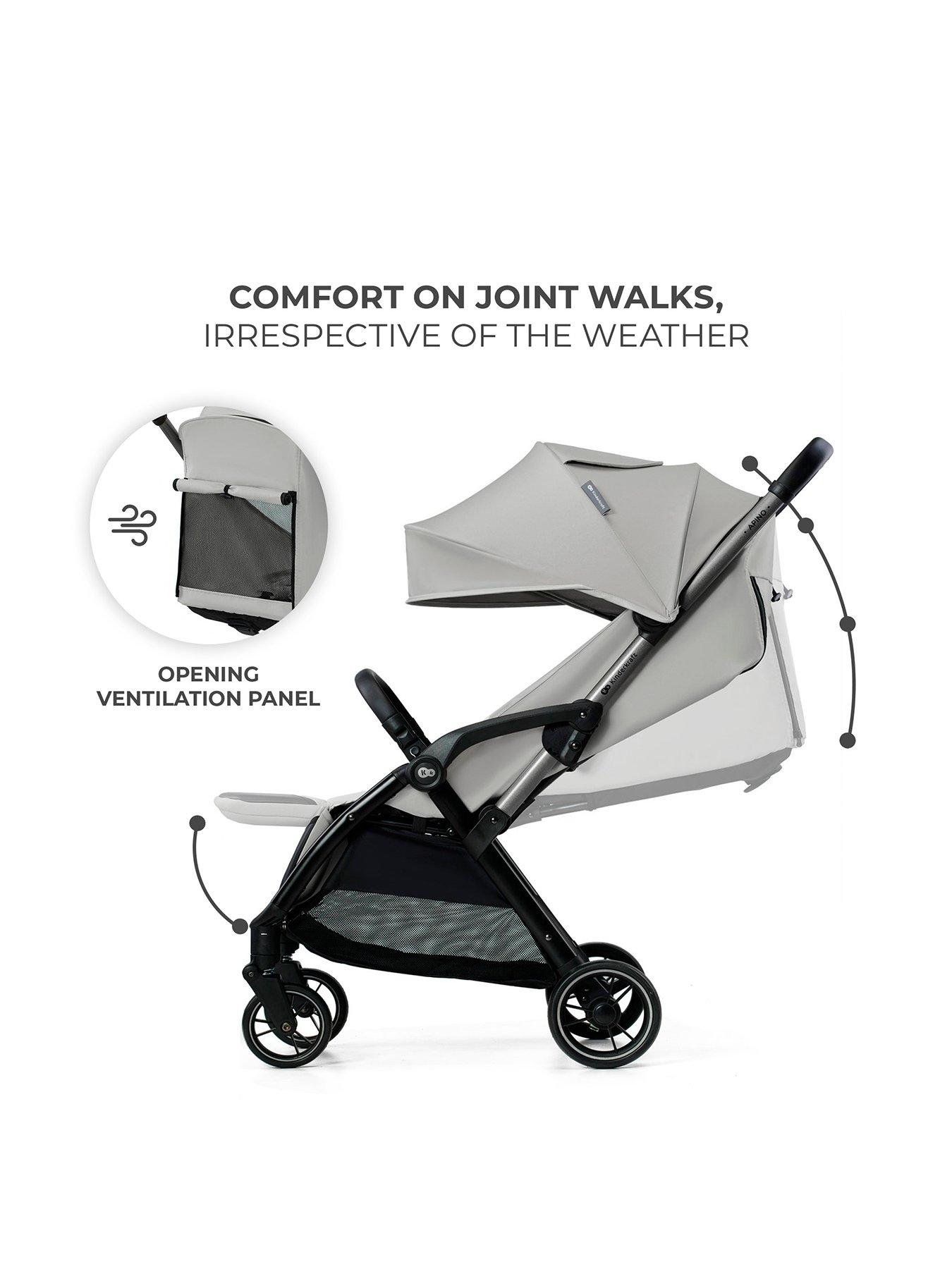 Kinderkraft Apino Compact Stroller - Dove Grey | Very.co.uk