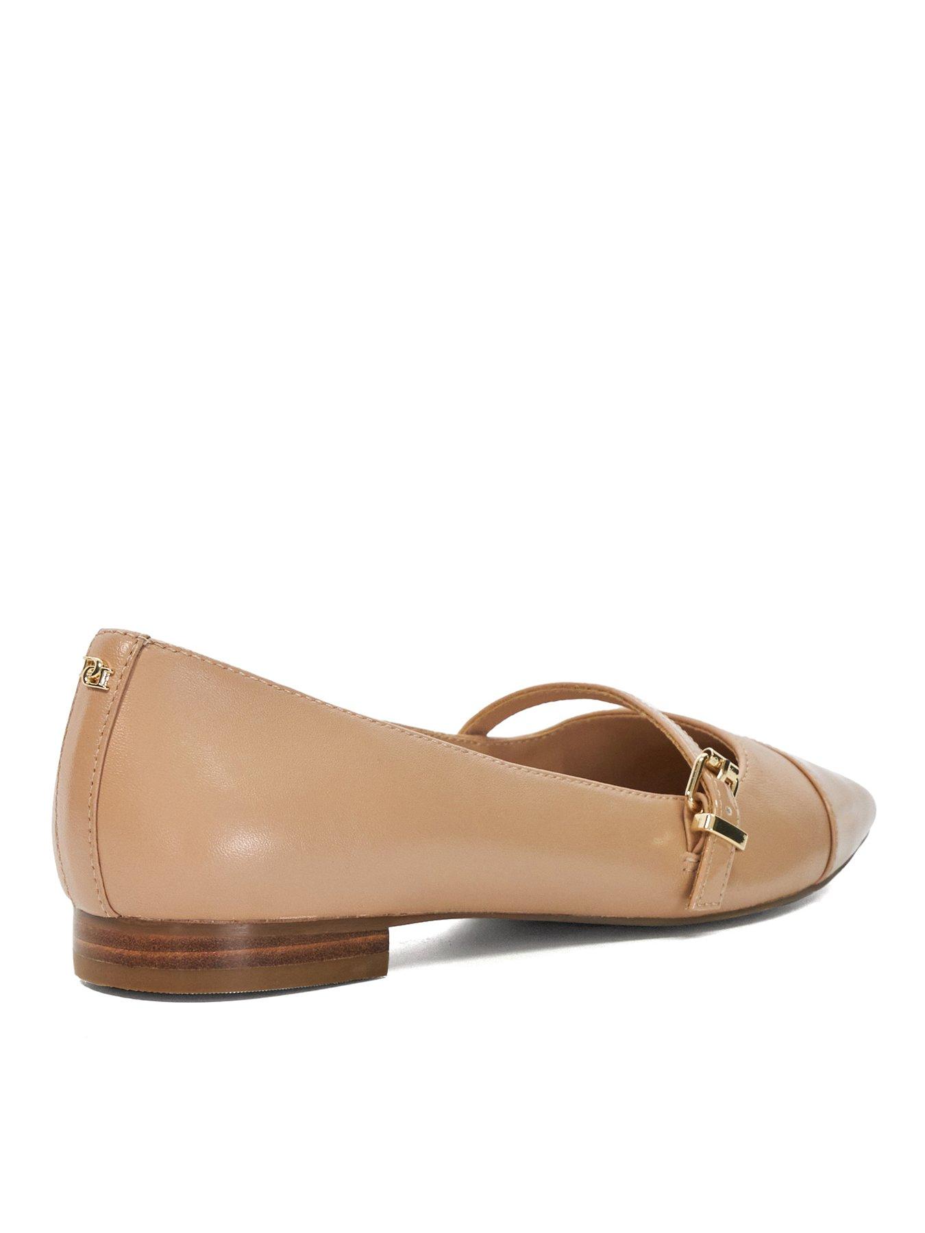Dune London Habits Leather Mary jane Flat Shoe Blush Very