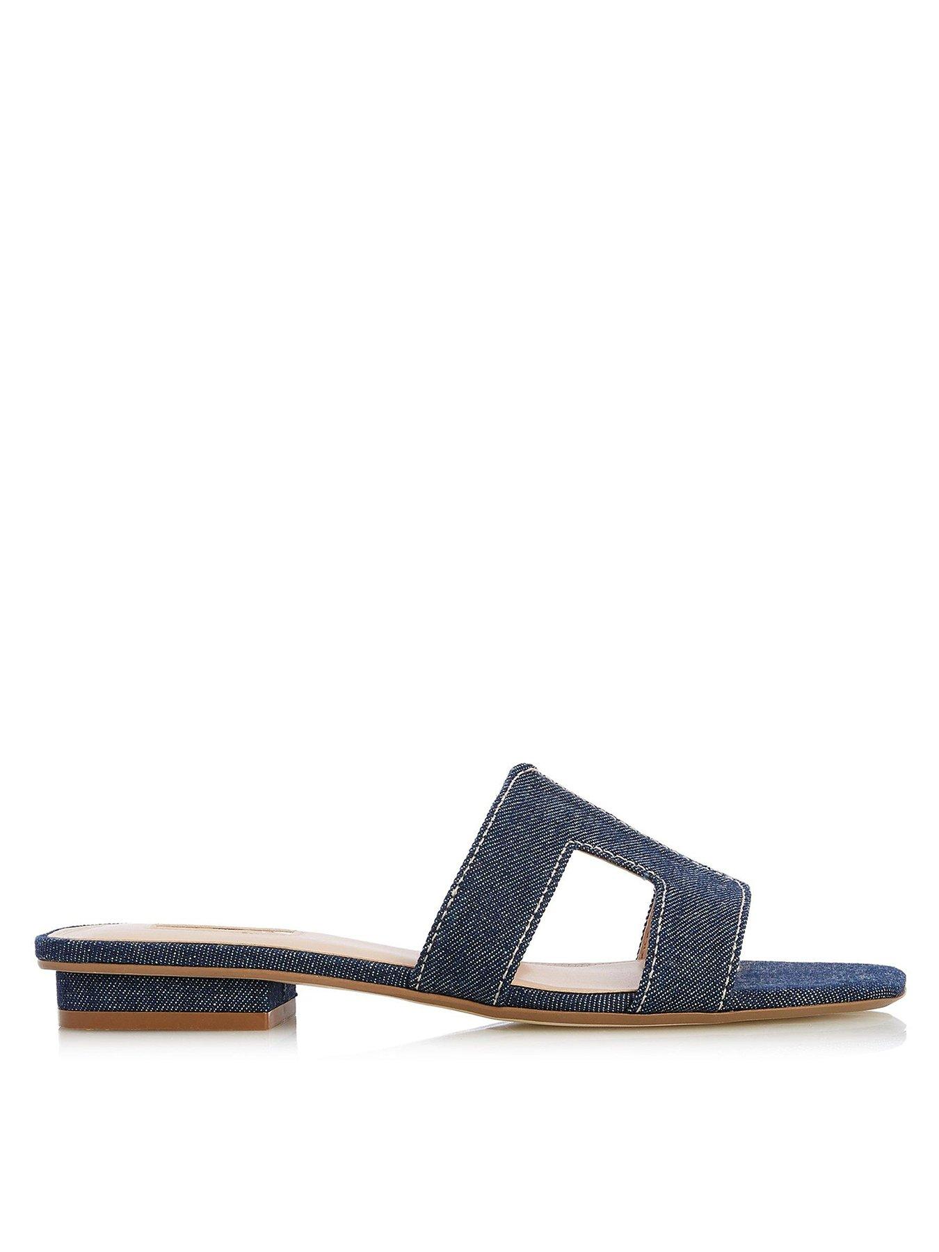 Dune navy blue sandals store