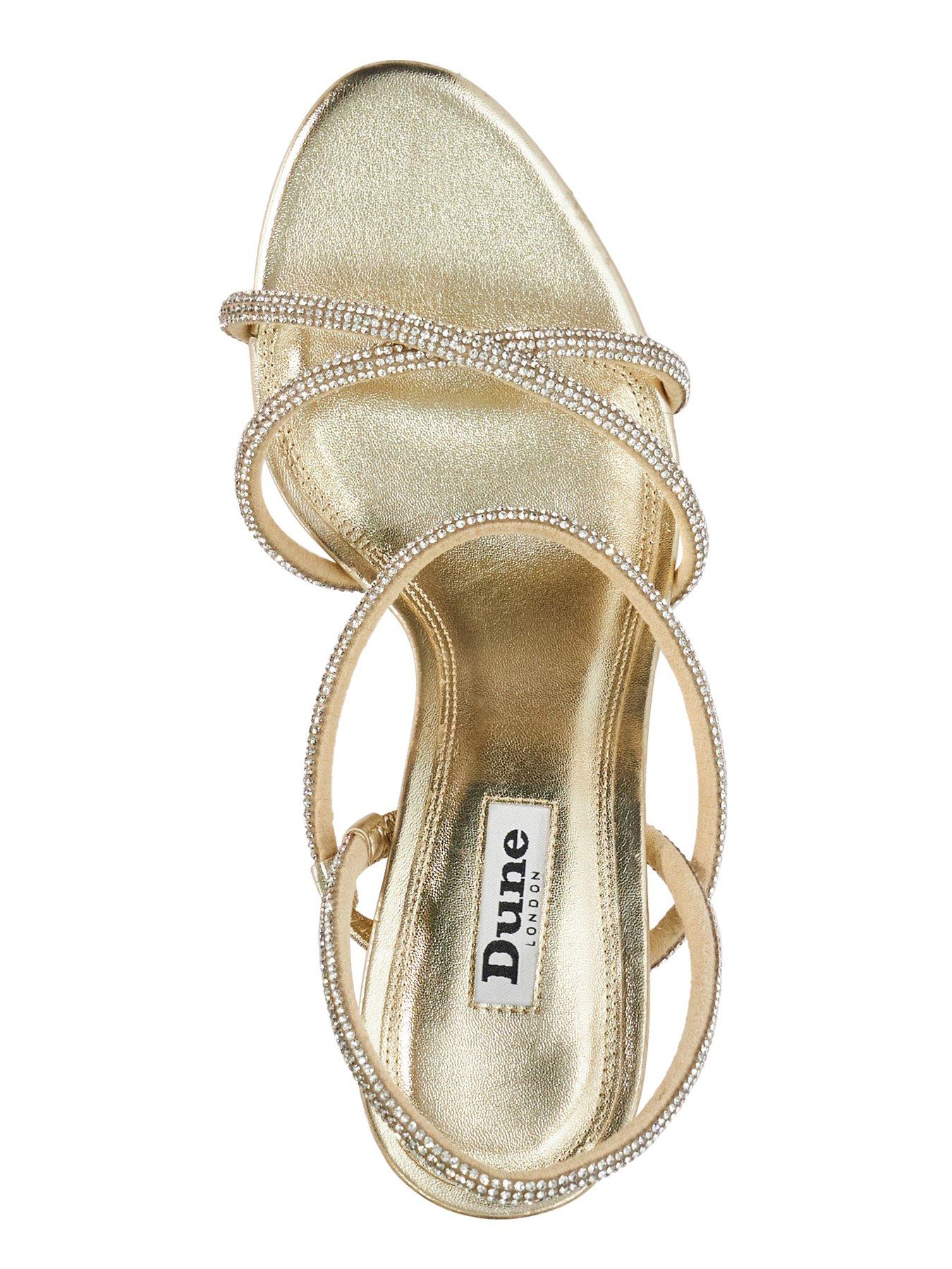 Dune gold heeled sandals hot sale