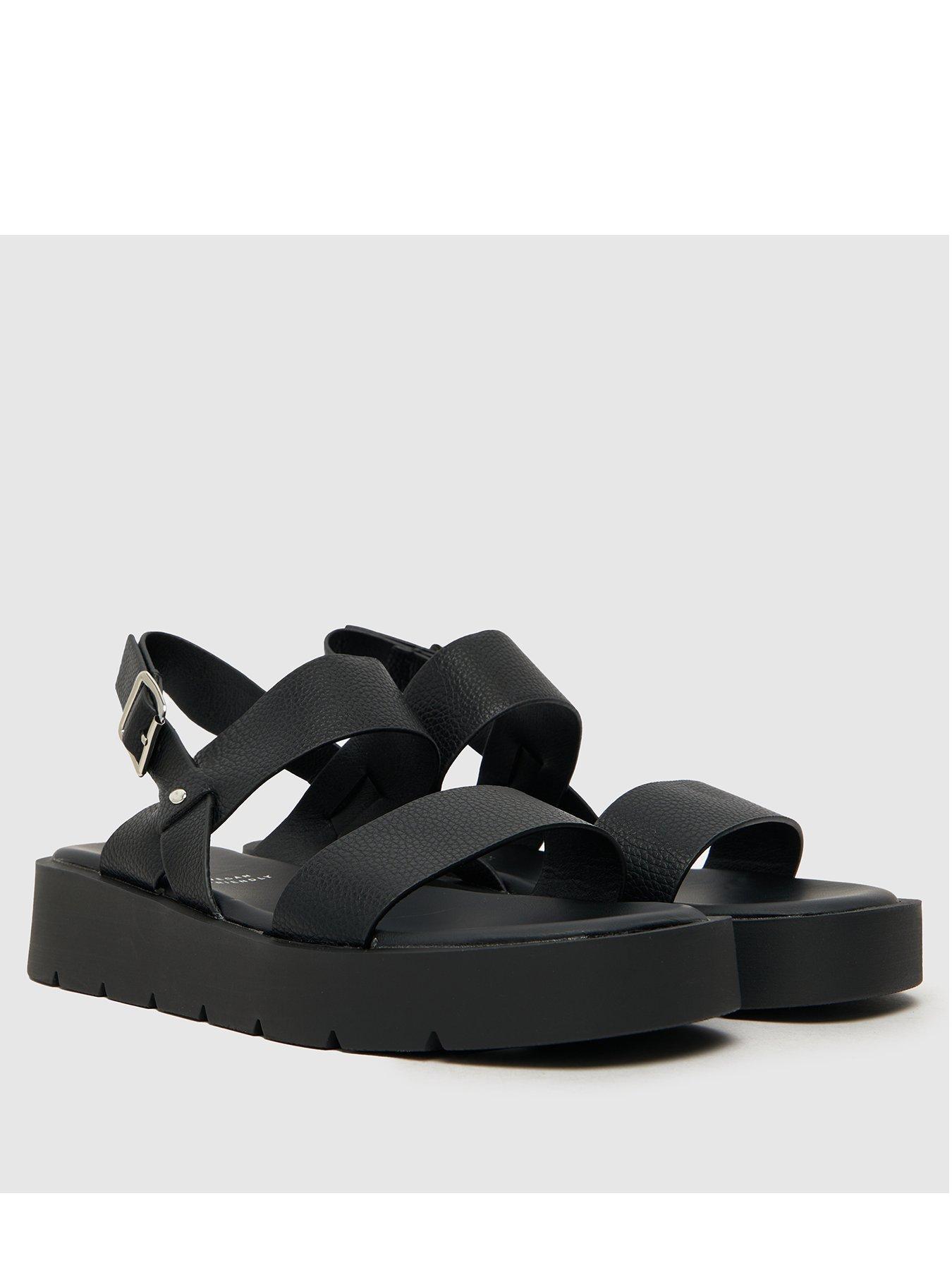 Schuh Tayla Chunky Buckle Sandal - Black | Very.co.uk