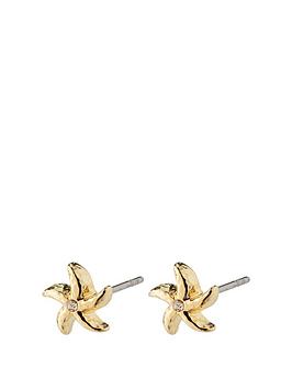 pilgrim oakley starfish earrings gold-plated