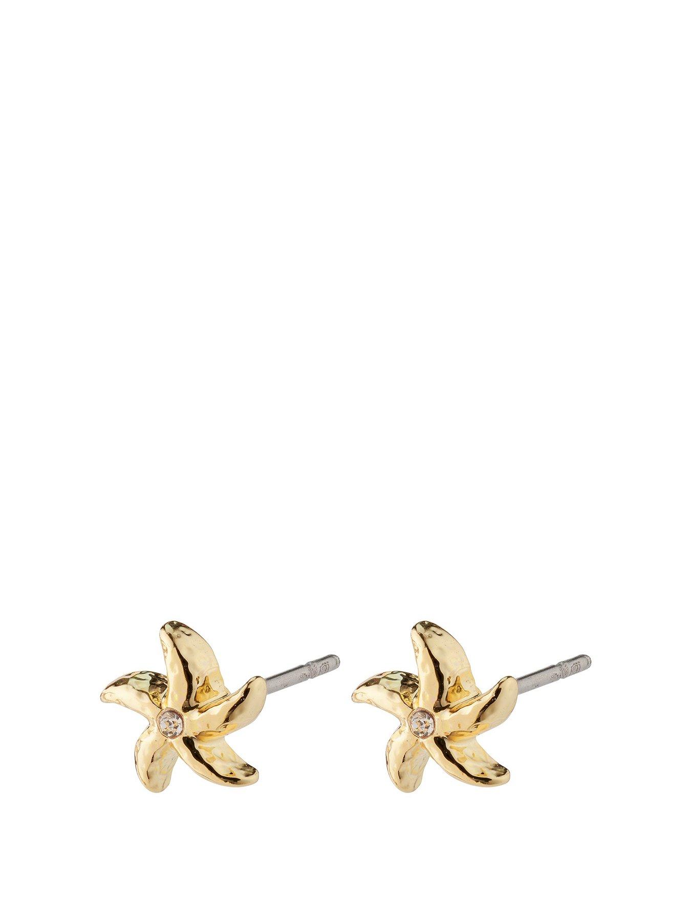 Pilgrim OAKLEY starfish earrings gold-plated