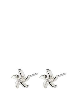 pilgrim oakley starfish earrings silver-plated