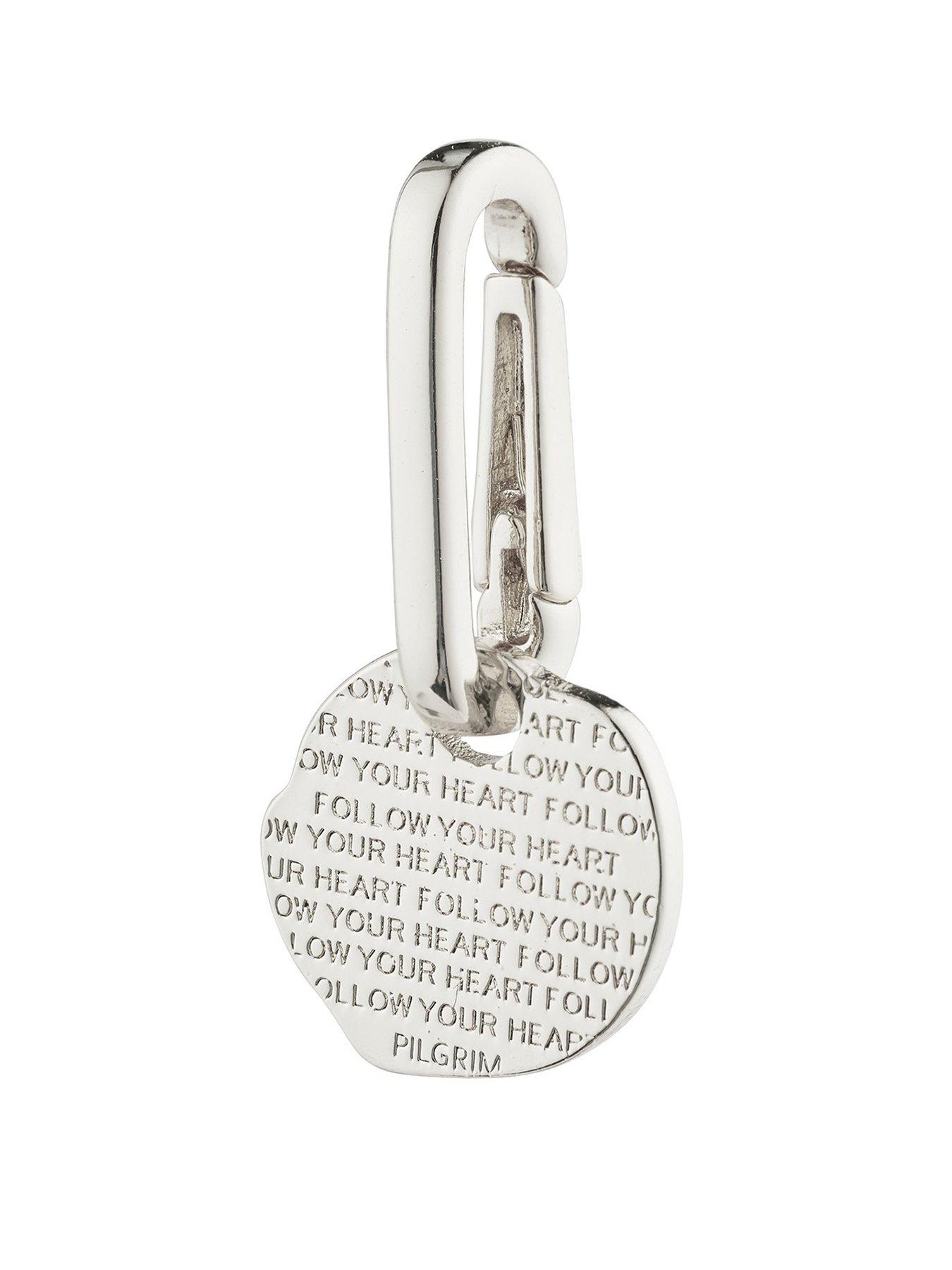 undefined CHARM coin pendant, silver-plated