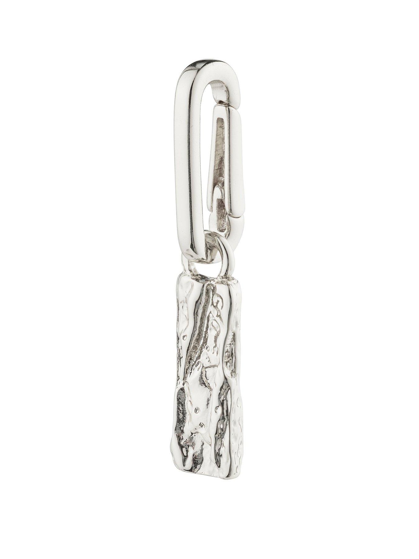 undefined CHARM tag pendant, silver-plated