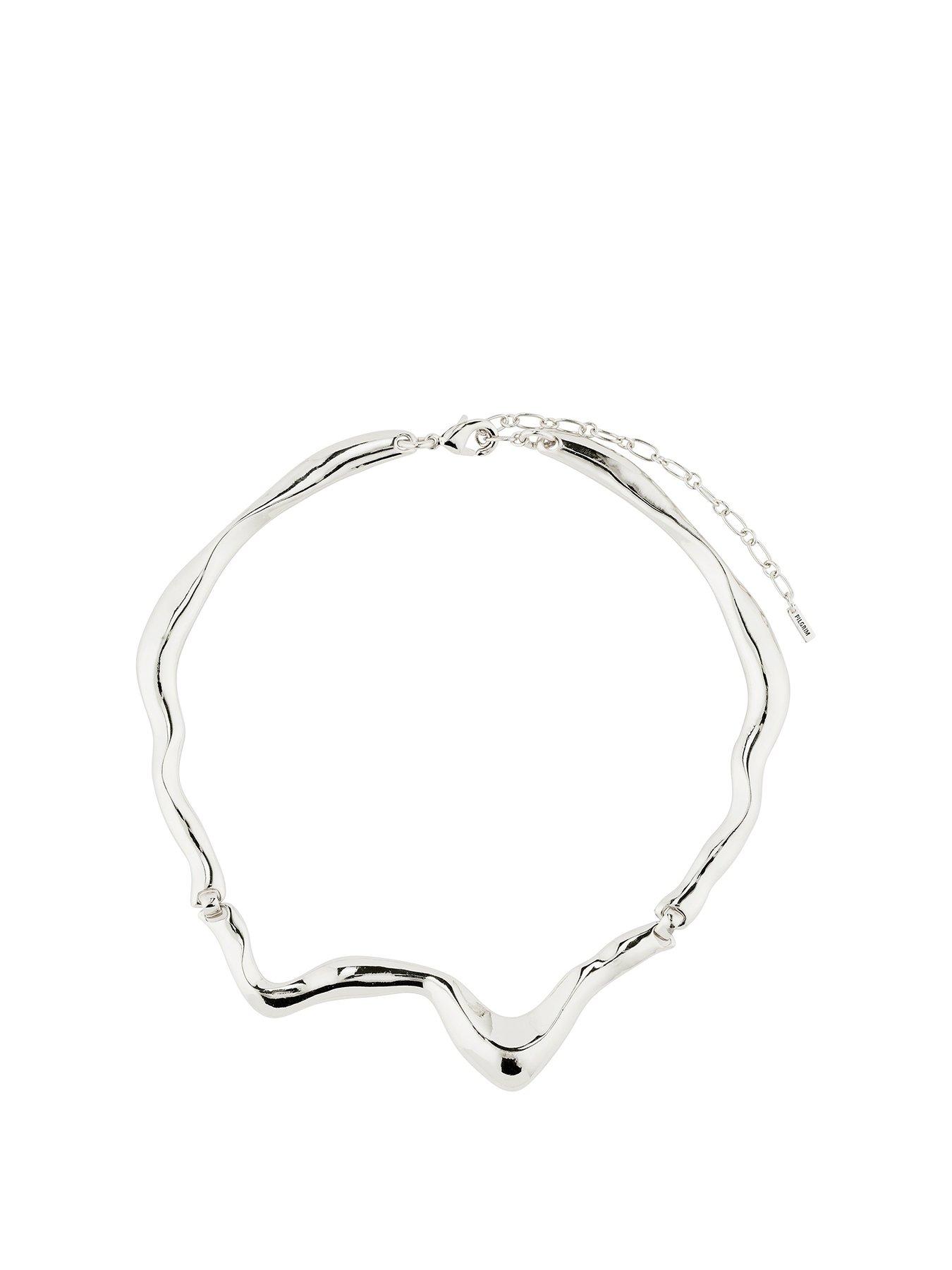 Pilgrim CHARM recycled curb chain bracelet Silver Plated