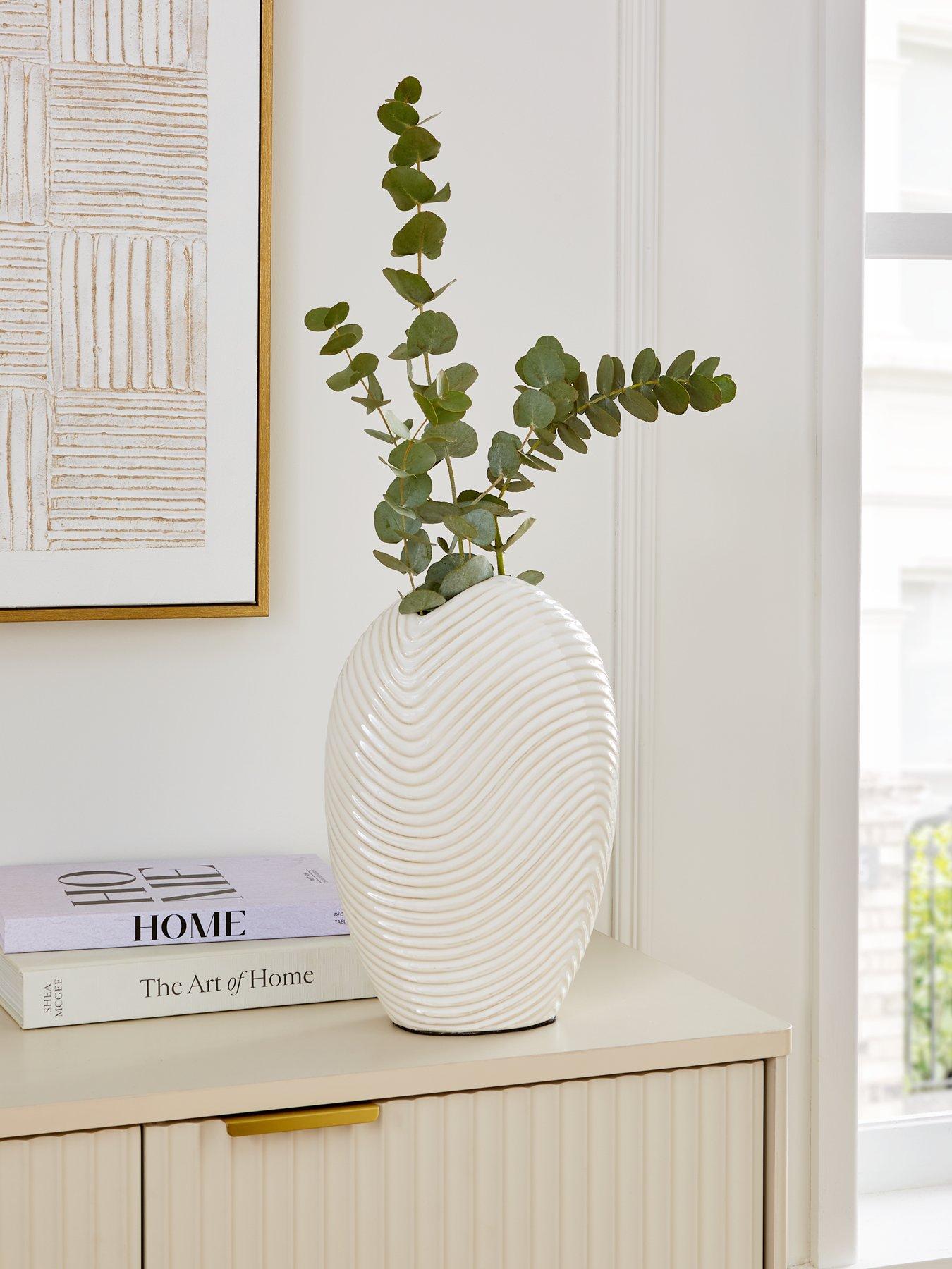 Product photograph of Very Home Wave Ceramic Vase from very.co.uk