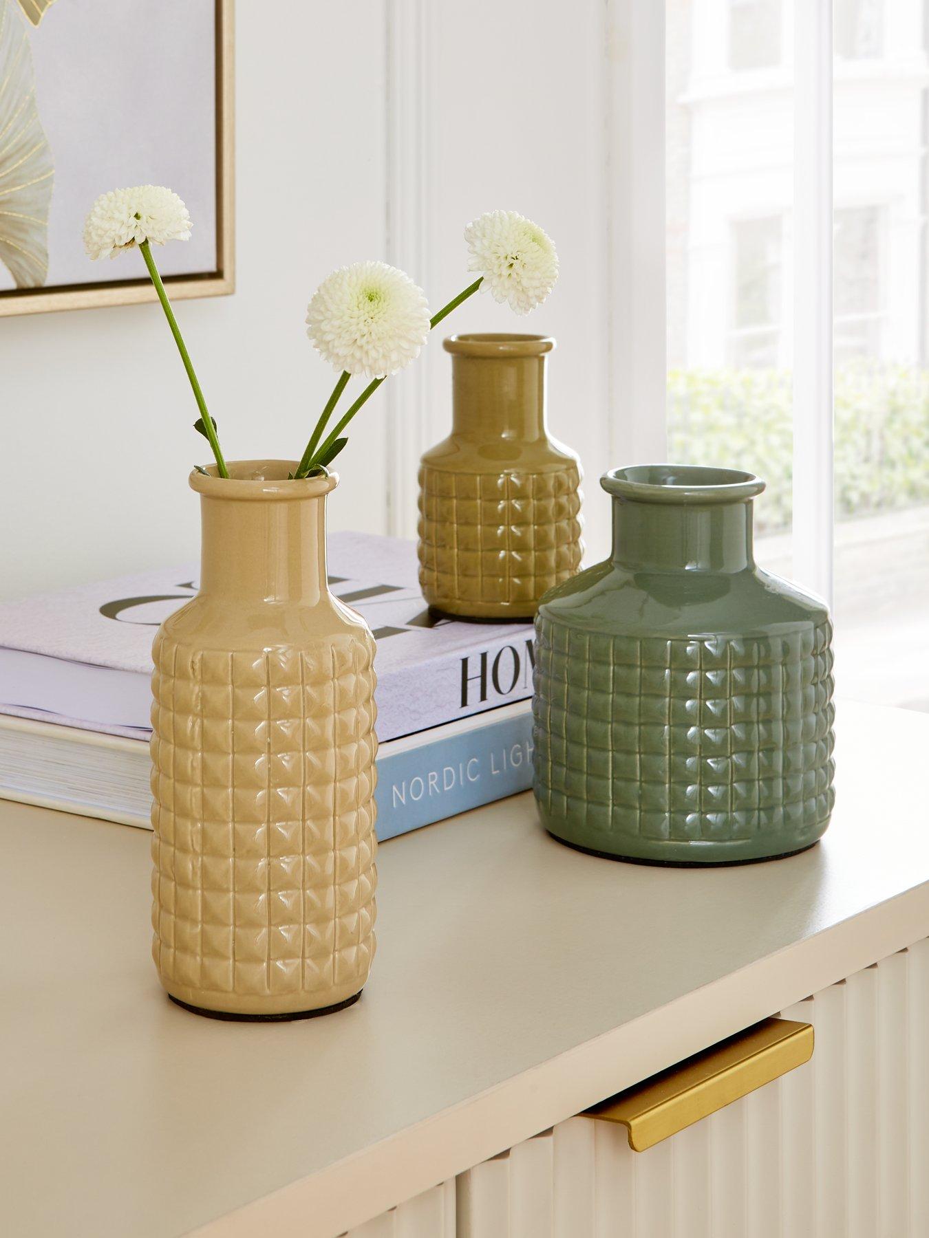 Product photograph of Very Home Set Of 3 Bud Vases from very.co.uk