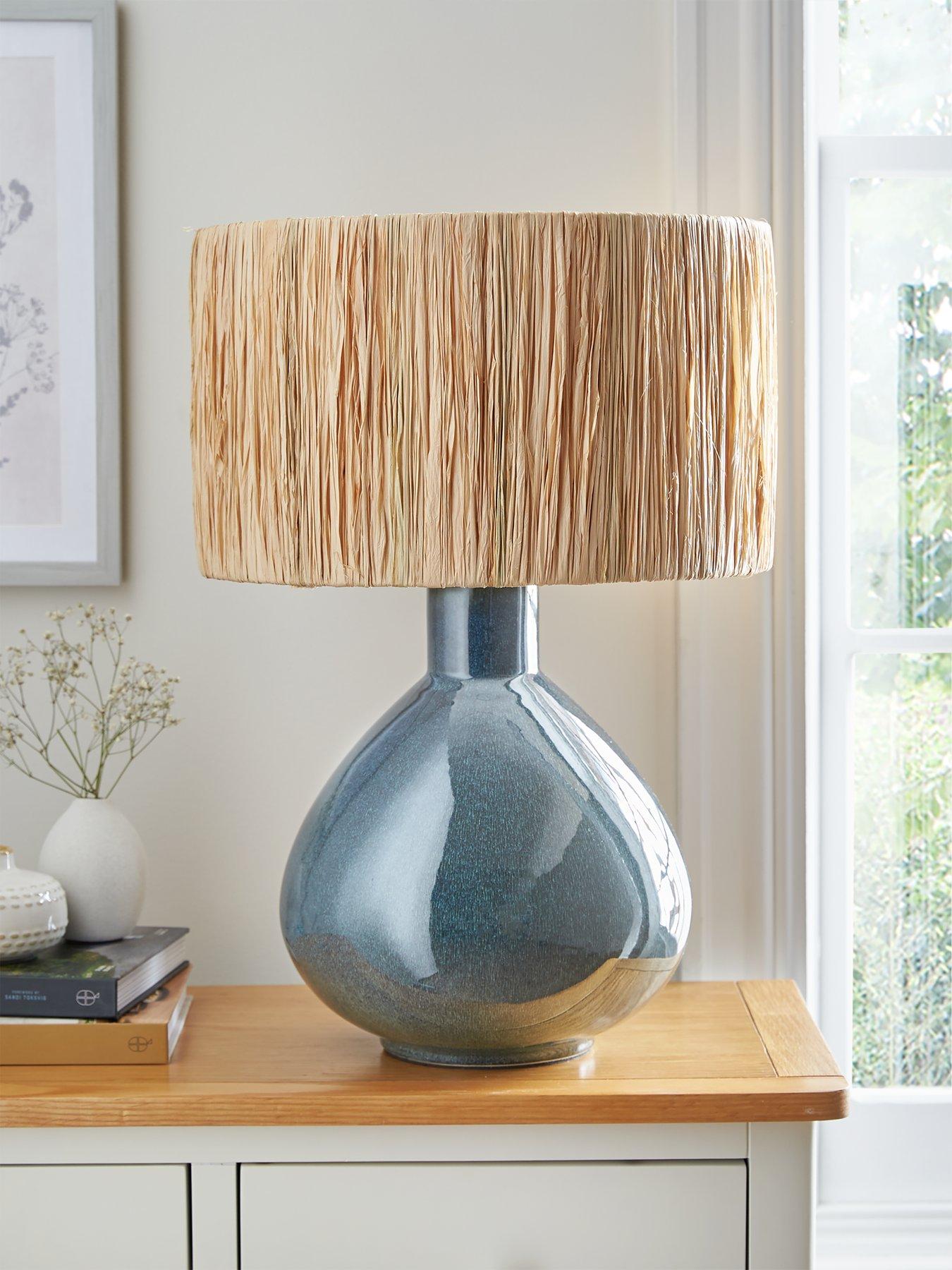 Product photograph of Reactive Glaze Table Lamp from very.co.uk