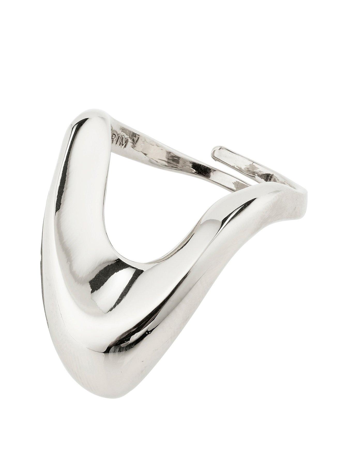 Product photograph of Pilgrim Cloud Ring Silver-plated from very.co.uk