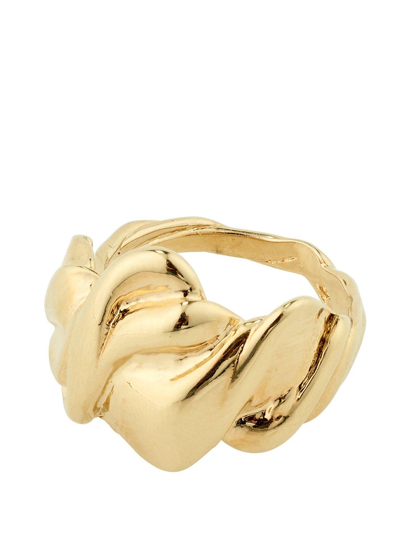 Product photograph of Pilgrim Ofira Ring Gold-plated from very.co.uk