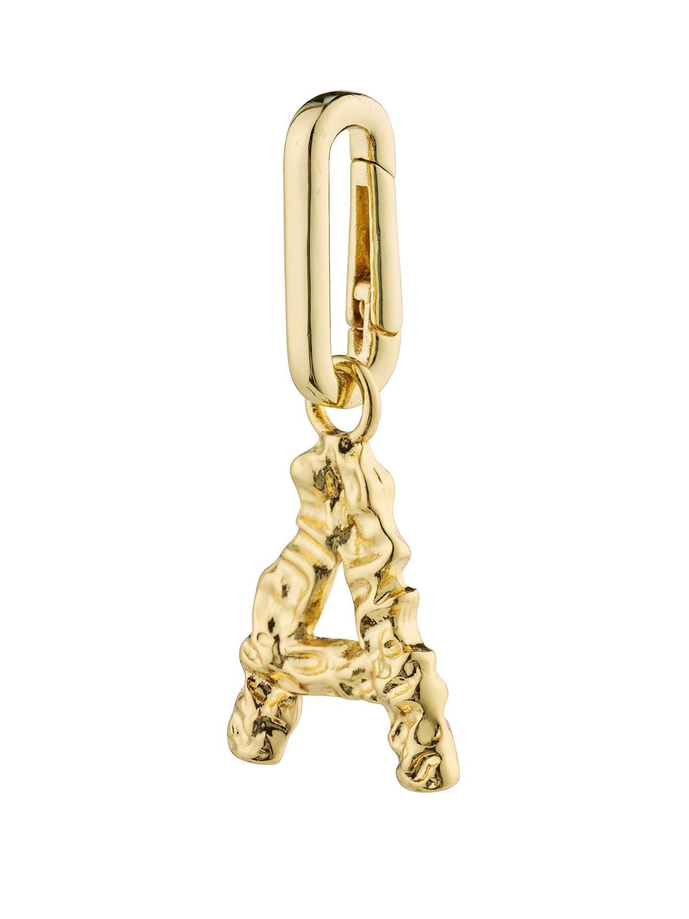 undefined CHARM letter pendant , gold-plated