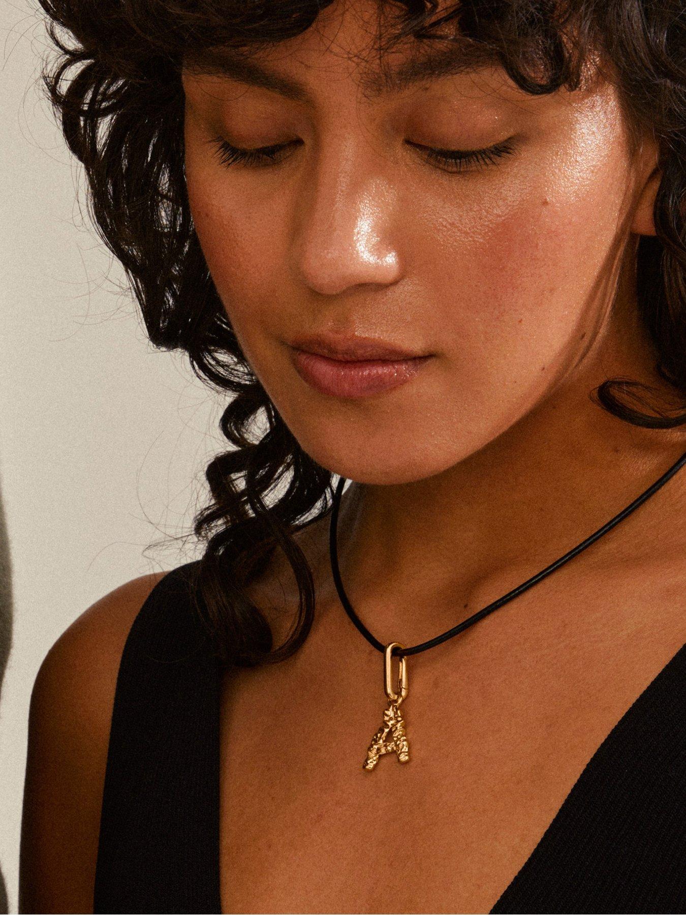 Image 3 of 7 of Pilgrim CHARM letter pendant , gold-plated