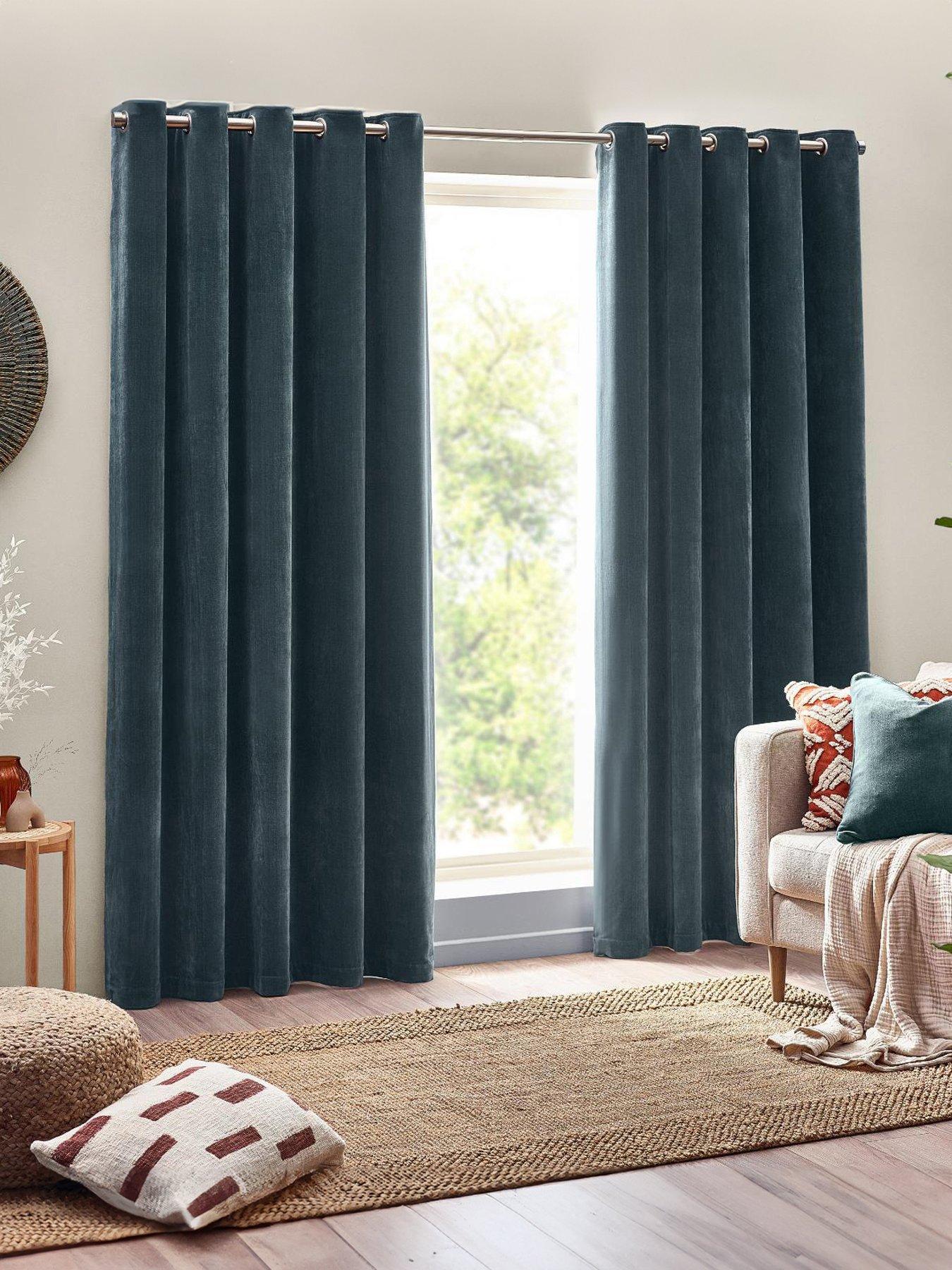 Yard Heavyweight Chenille Eyelet Curtains