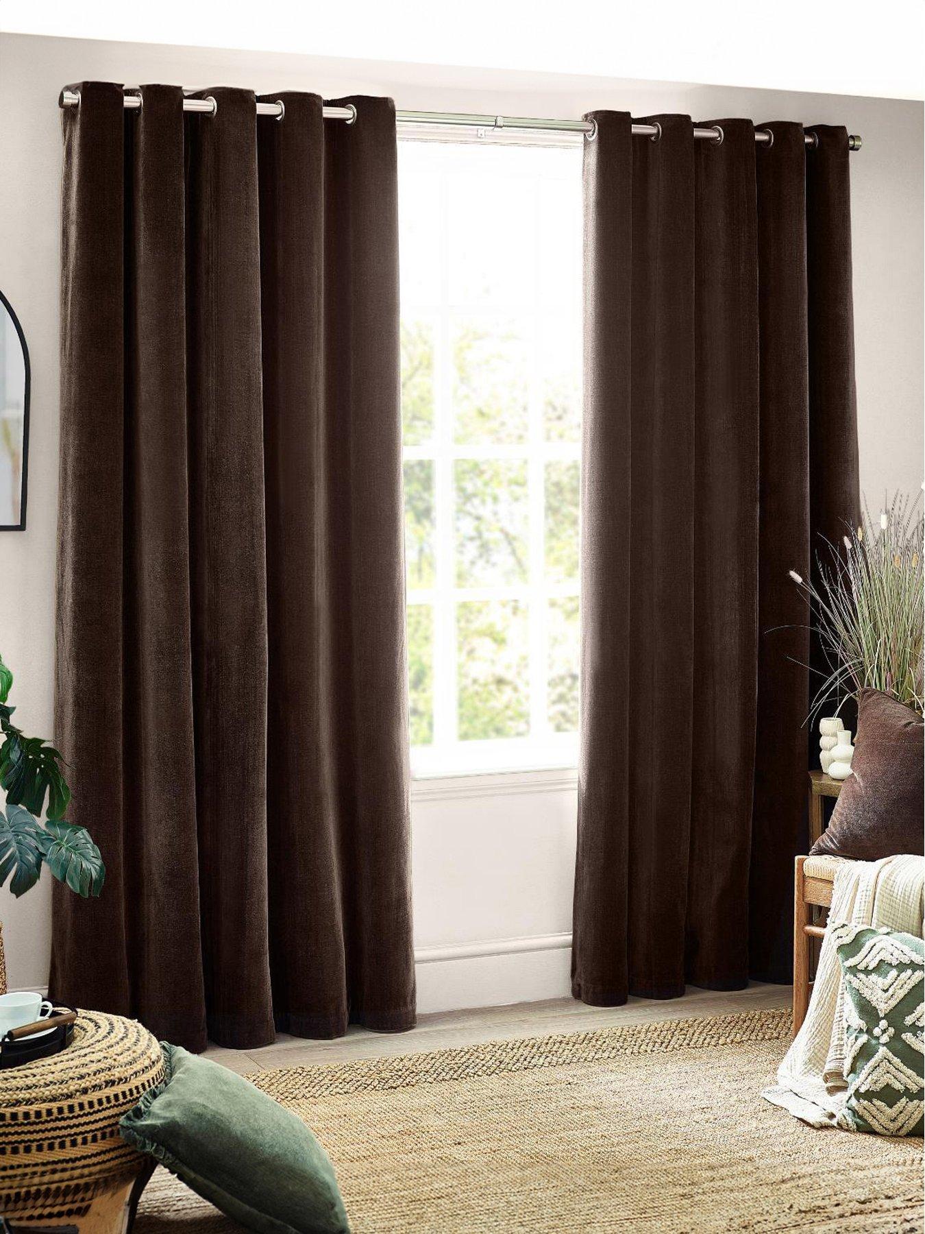 Furn Heavyweight Chenille Eyelet Curtains