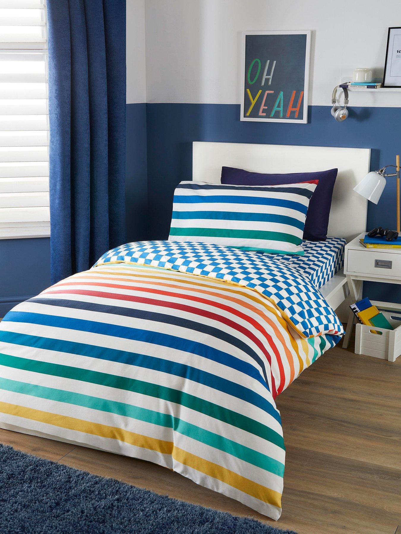 Product photograph of Bedlam Beckette Stripe Multi Duvet Cover Set from very.co.uk