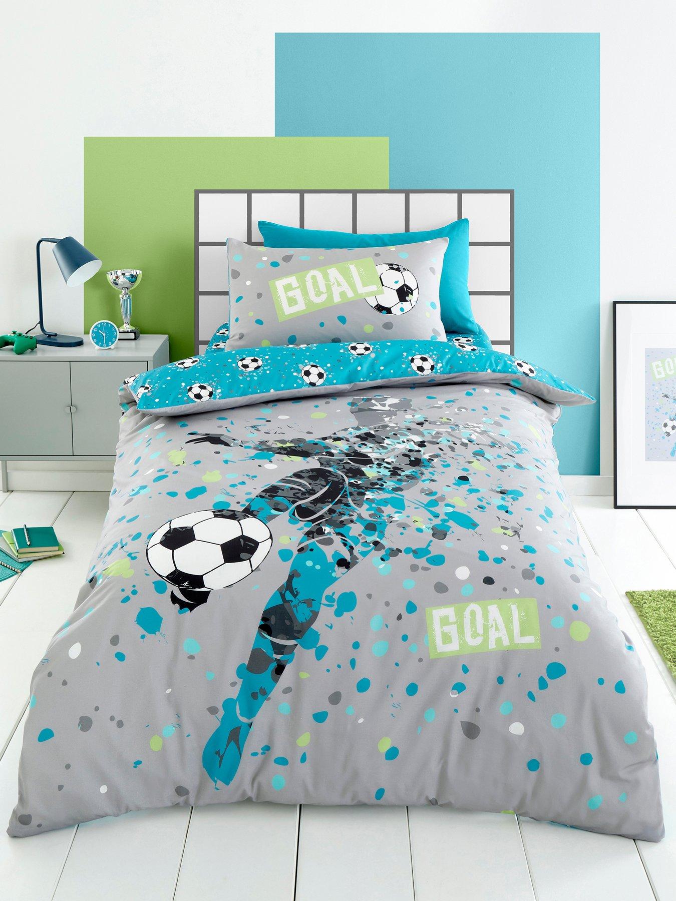 Product photograph of Bedlam Football Goal Duvet Cover Set - Multi from very.co.uk